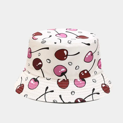 Four Seasons Cotton Fruit Pattern Print Bucket Hat