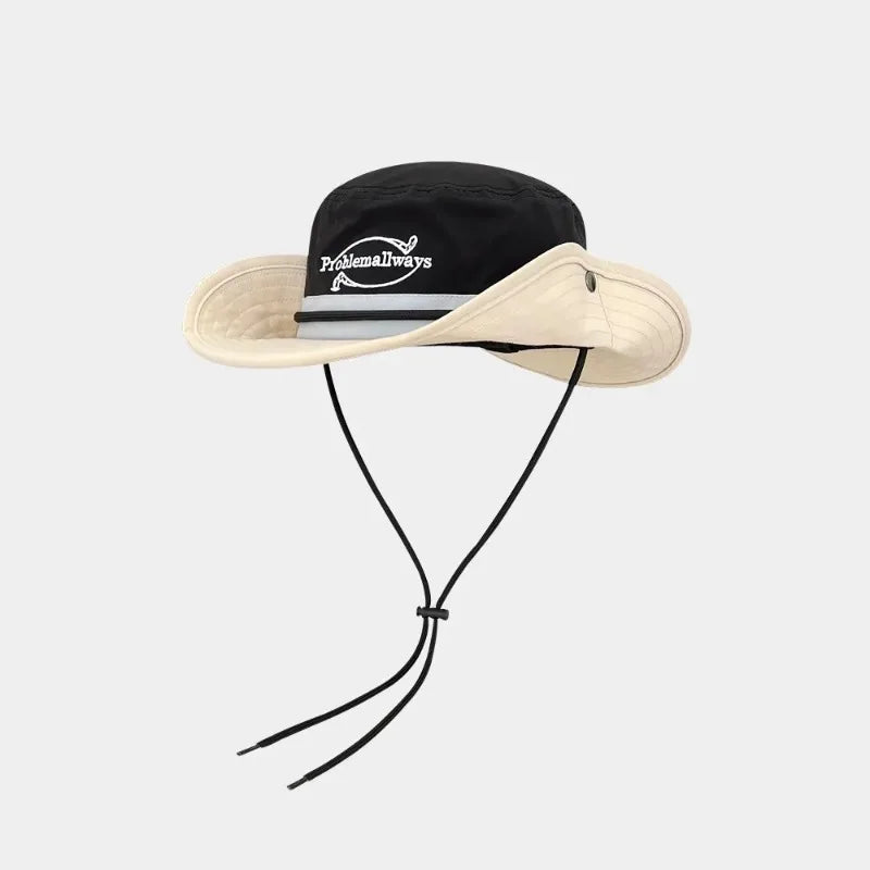 Japanese Retro Color Matching Quick-Drying Bucket Hats Hiking Caps