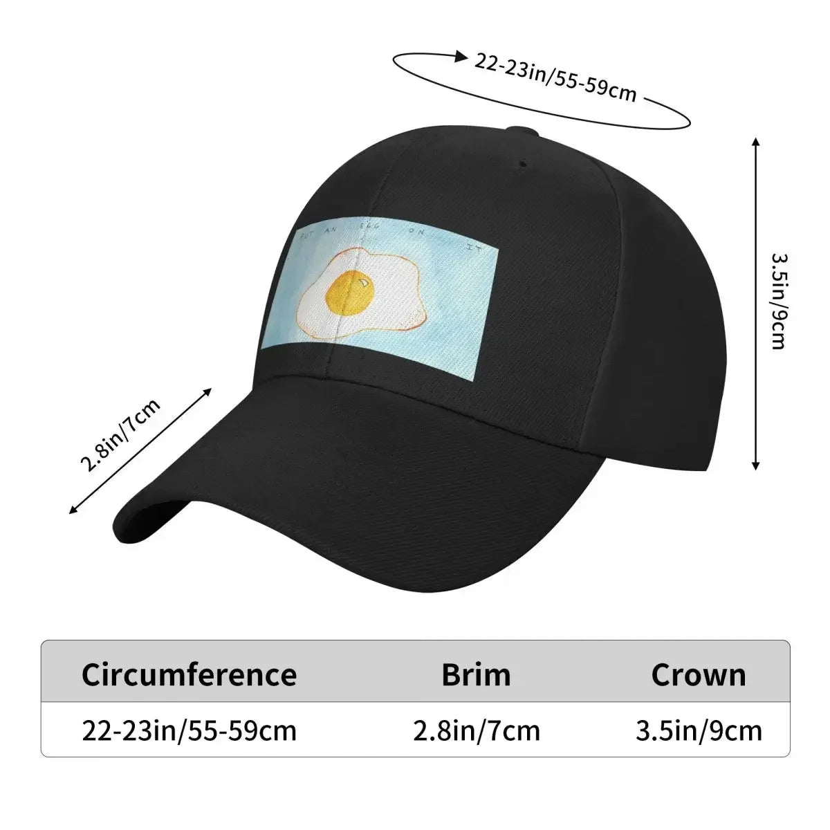 Put An Egg On It! Baseball Cap Hat men