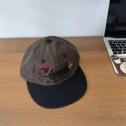 Color-Block Embroidered Baseball Cap