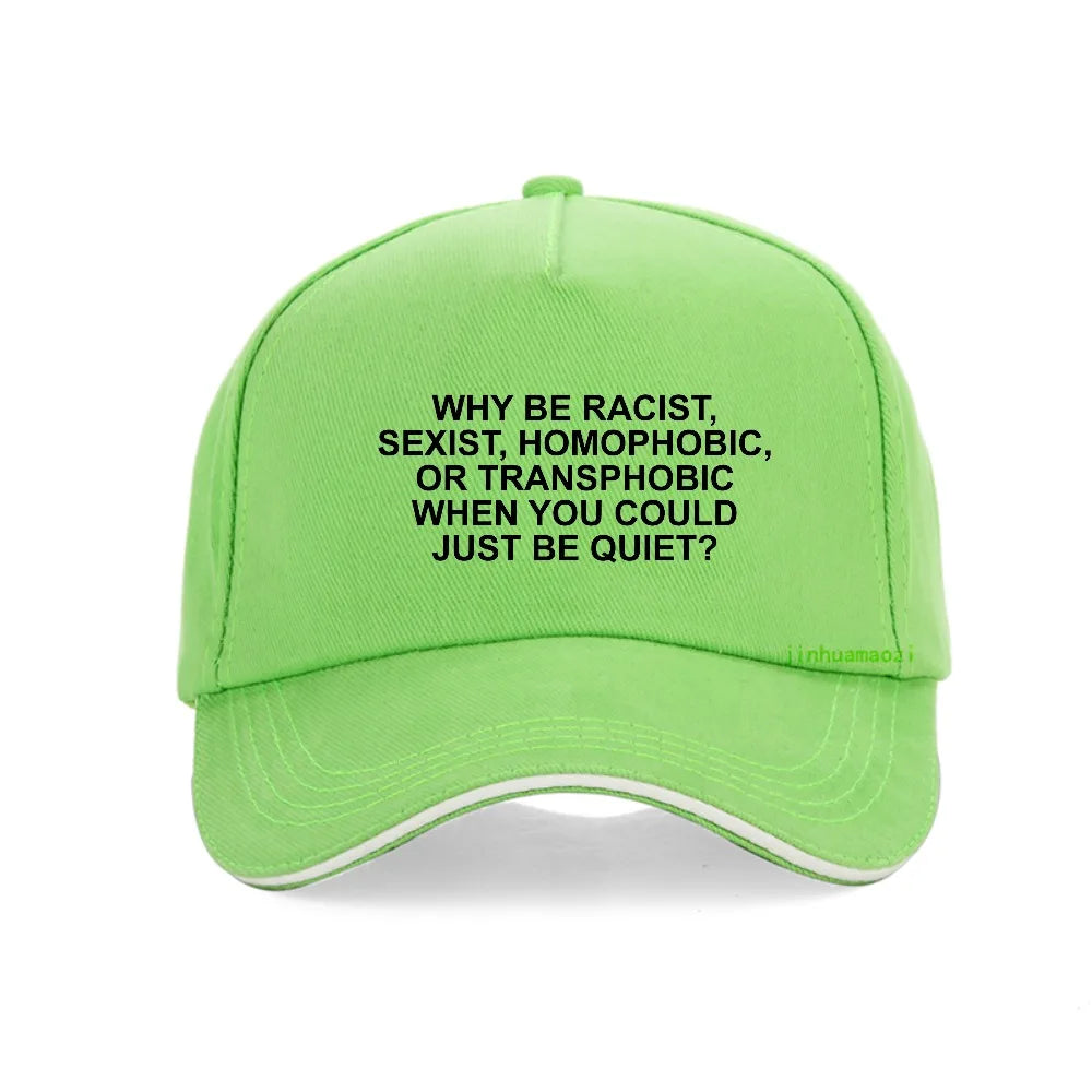 Why Be Racist Frank Summer Breathable Baseball Caps