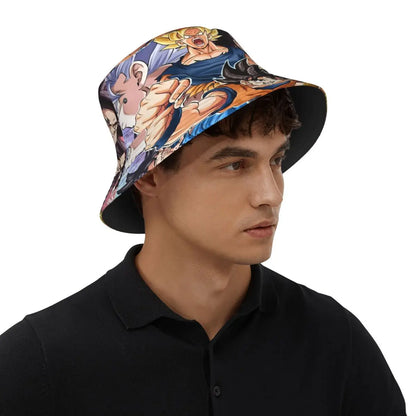 Street Dragon Ball Z Bucket Hat Woman Packable Camping Japan Cartoon Fishing Fisherman Cap Summer