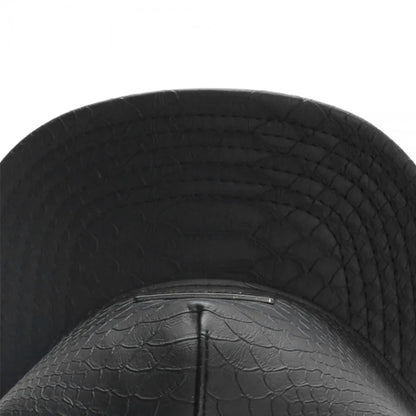 Fashion Hip Hop Hat Iron Tag Leather Checkered Pattern Adjustable Outdoor Adult Casual Sports Hat Baseball Cap
