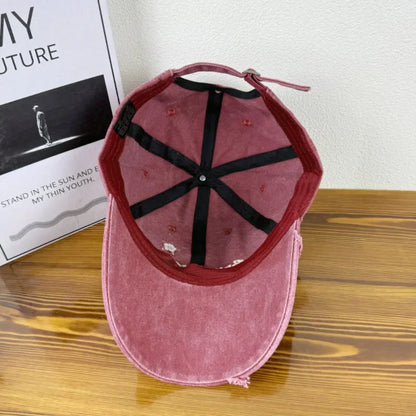 Retro Embroidery Letter Baseball Caps