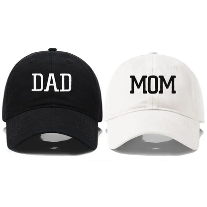 DAD MOM Embroidery Pure Cotton Baseball Cap Fashion Sport Golf Caps Sun Hat