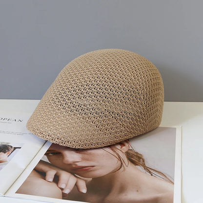 Hollowed Out Casual Duckbill Retro Artist Hat