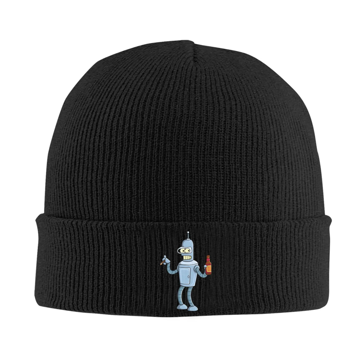 Men Women Rib Knit Cuffed Beanie Futuramas Benders Merch Winter Warm Knitted Caps