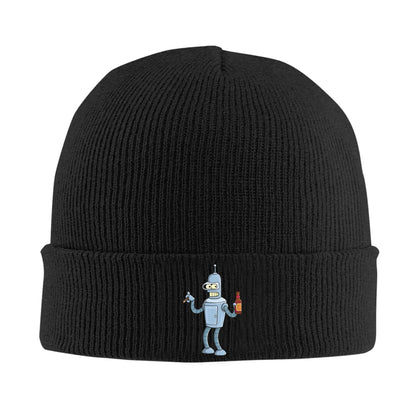 Men Women Rib Knit Cuffed Beanie Futuramas Benders Merch Winter Warm Knitted Caps