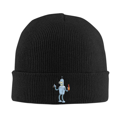 Men Women Rib Knit Cuffed Beanie Futuramas Benders Merch Winter Warm Knitted Caps