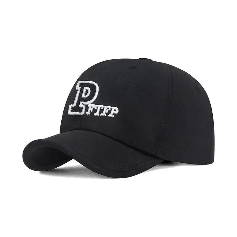 Korean Version Of Simple Short Brim Embroidered Letter Baseball Cap, Fresh and Sweet Couple's Color Matching Cap
