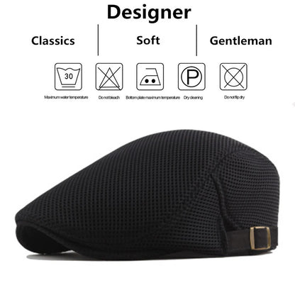 Men Mesh Newsboy Caps British Painters Hats
