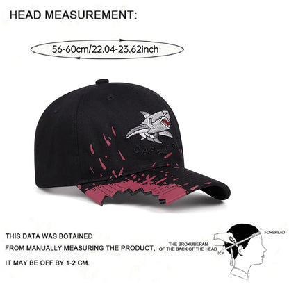 Baseball Hat Shark Embroidery Creative Gap Hip Hop Hat Outdoor Daily Leisure Sports