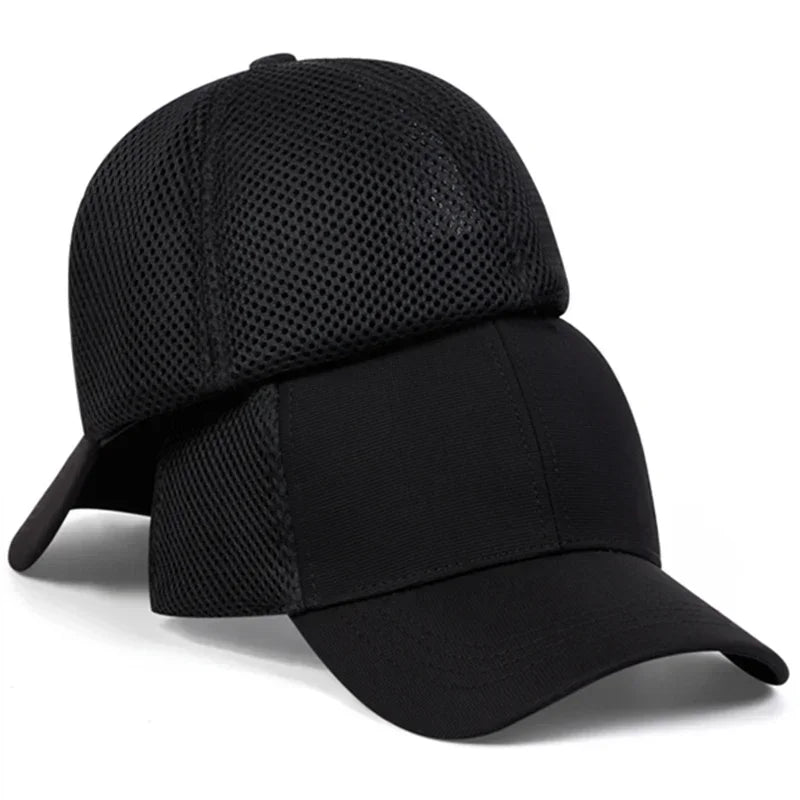 Unisex Solid Color Breathable Baseball Net Caps Spring Summer