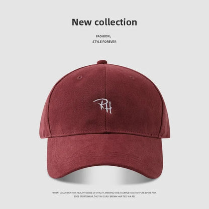 Korean Style RH Letter Embroidery Baseball Cap