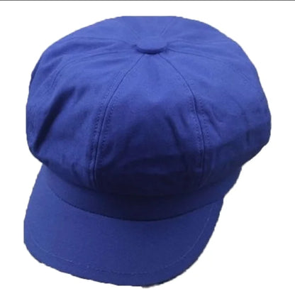 Oversize 62cm Canvas Leather Newsboy Cap