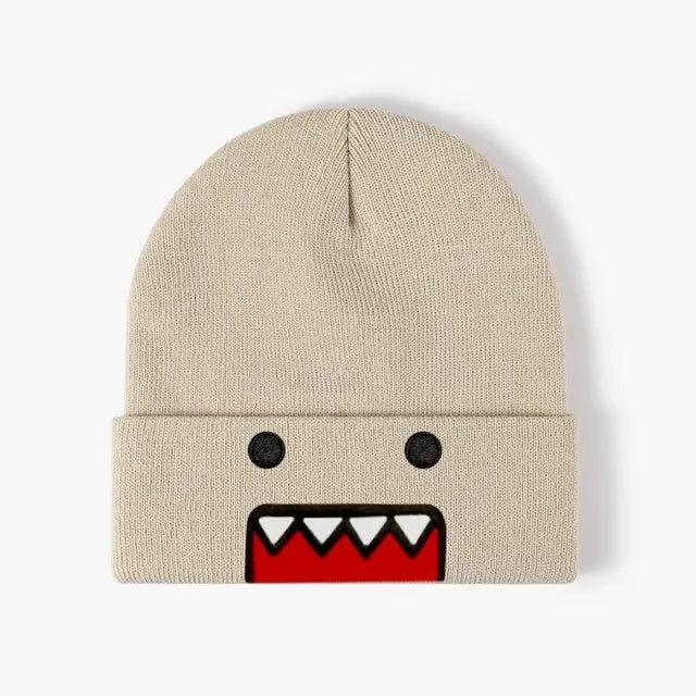 Cartoon Embroidered Knitted Hat Autumn Winter Outdoor