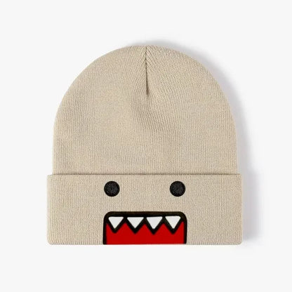 Cartoon Embroidered Knitted Hat Autumn Winter Outdoor