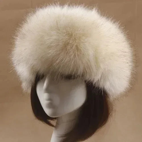 Winter Thick Furry Hairband Fluffy Russian Faux Fur Women