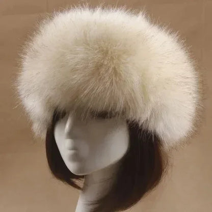 Winter Thick Furry Hairband Fluffy Russian Faux Fur Women