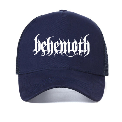 Men Summer Mesh Metal Behemoth Printed Baseball Cap Men Women