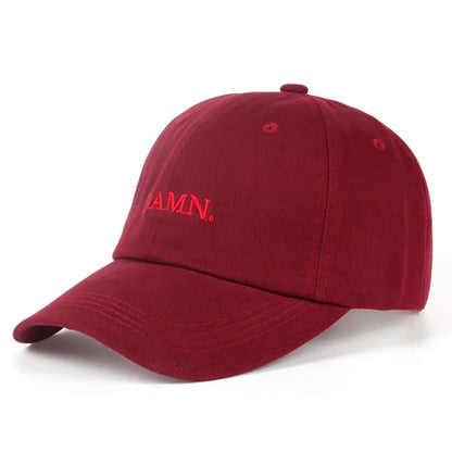 Letter DAMN Embroidery Baseball Cap Stitched Adjustable Washed Cotton Baseball Hip Hop Sunscreen Hat
