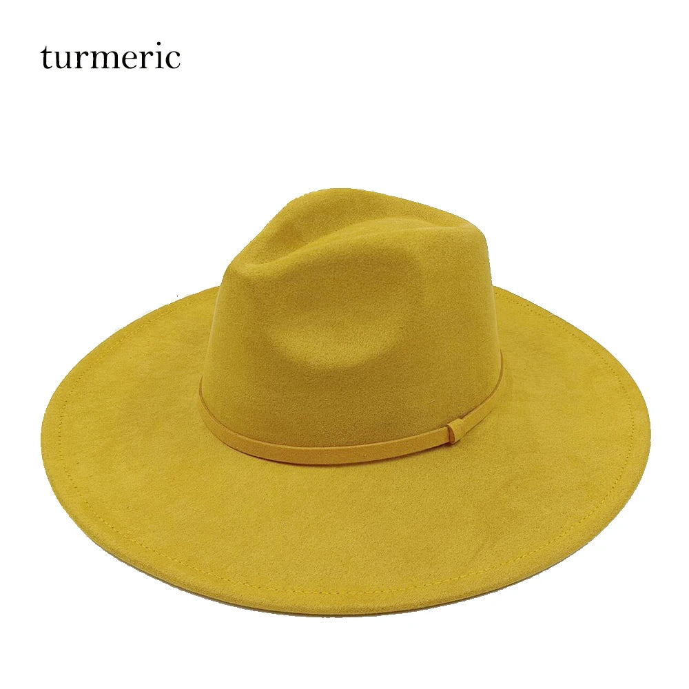 Suede Fedora Painting Felt Hats For Men And Women