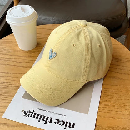 RICYGVM Love Baseball Hat For Men Women Solid Color Duckbill Cap Heart Peaked Cap Cotton Hats Sunshade