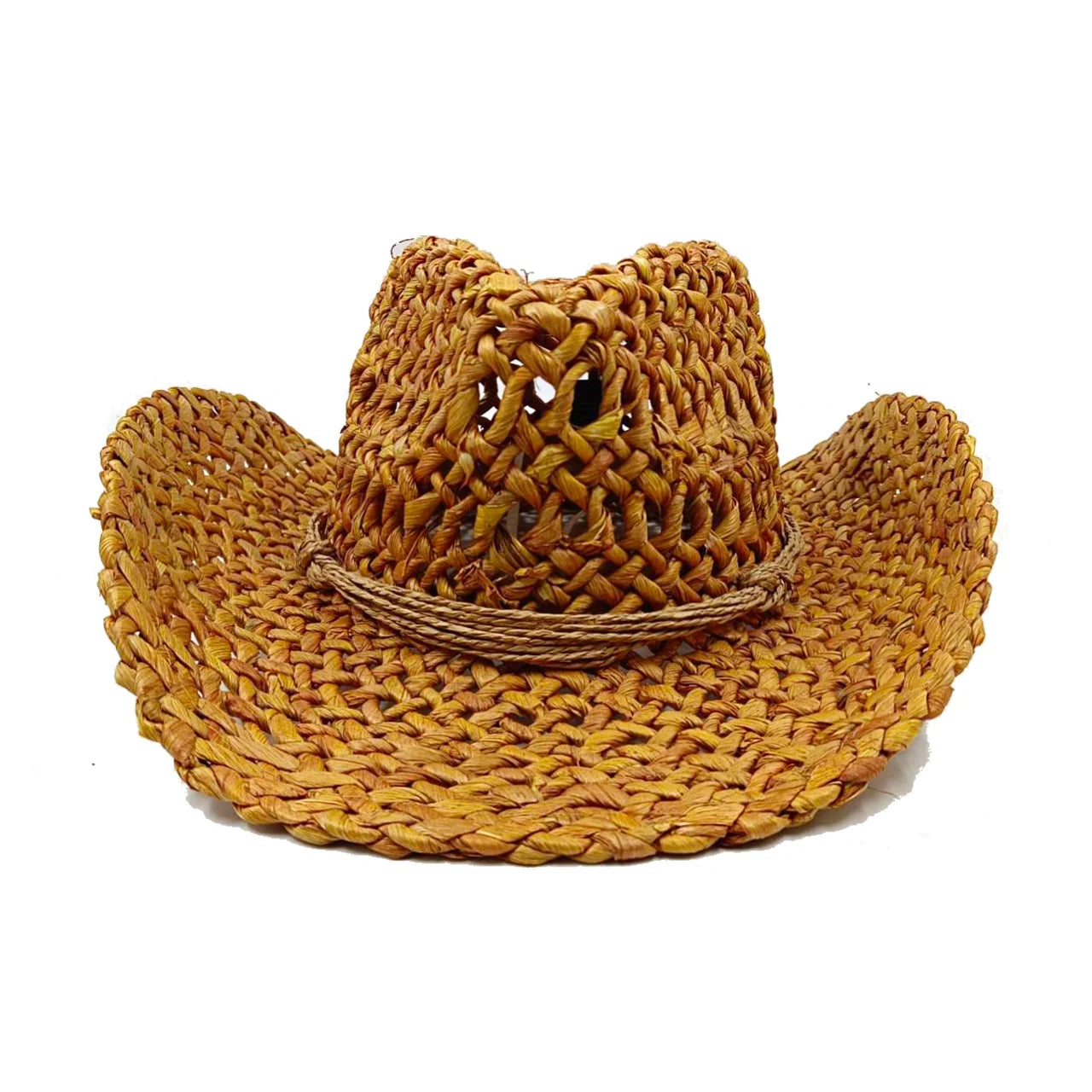 Summer Straw Cowboy Hat Hollow Woven Straw Hat