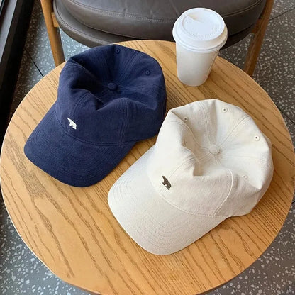 Cartoon Polar Bear Embroidery Baseball Cap For Women Men