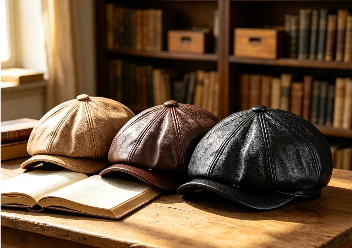 Genuine Leather XXL 62cm Octagonal Hat