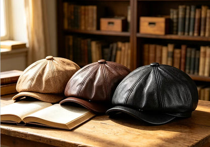 Genuine Leather XXL 62cm Octagonal Hat
