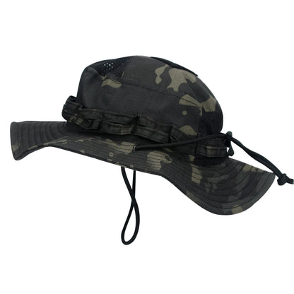 Camo Boonie Hat Sunscreen Breathable Bucket Hat Men's Outdoor