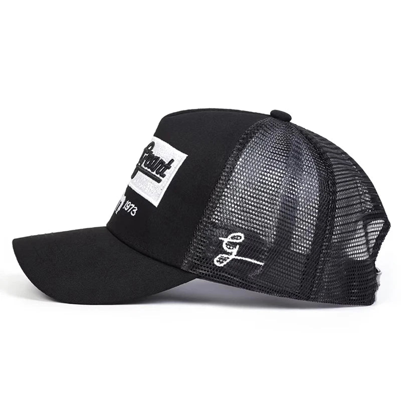 Fashion Mesh Hat Since 1973 Horse Embroidered Baseball Hat Street Hip Hop