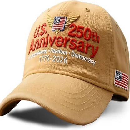 US 250th Anniversary Baseball Caps Retro Washed Cap