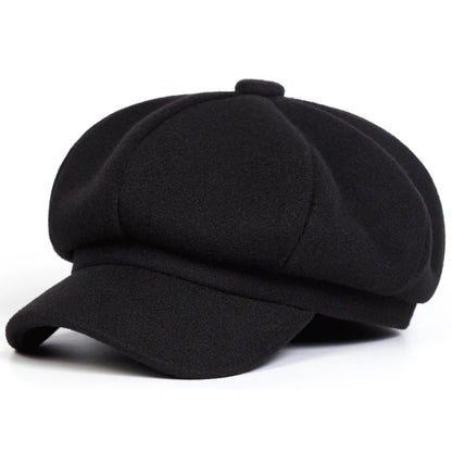 Woolen Solid Color Beret Fashion Outdoor Cotton Hat
