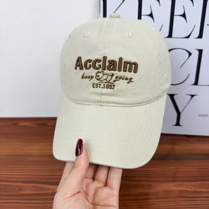 Cotton Retro Vintage Baseball Cap Men Women Denim Embroidered Letters Hat