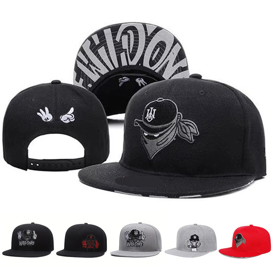 Brand Embroidery Retro Snapback Caps for Men Women Bone Snapbacks Black Sports