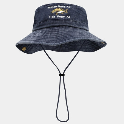 Fashion Summer Spring Outdoor Embroidered Bucket Hat