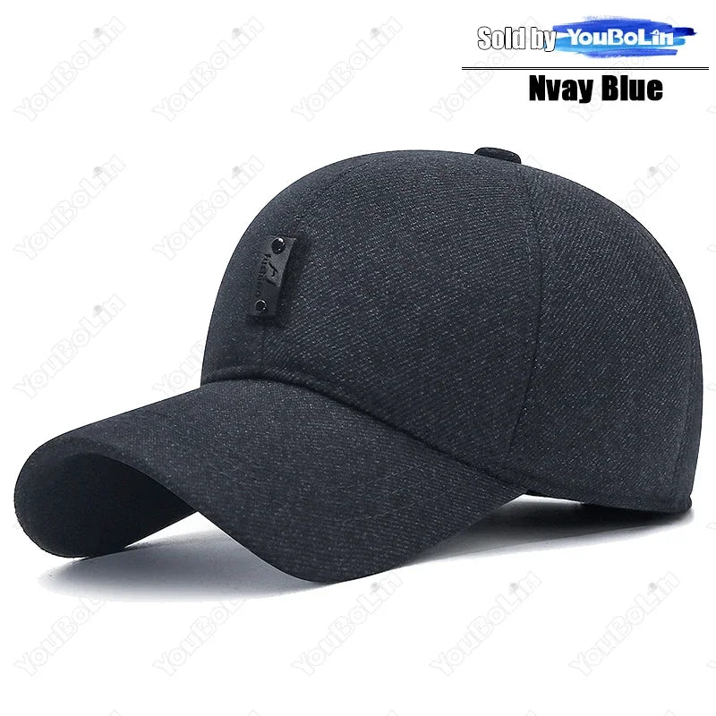 Winter Ear Protection Warm Baseball Cap Hat Sun Hats With Hidden Ear Protection Velvet Design