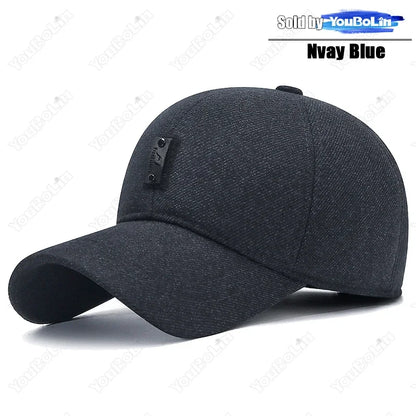 Winter Ear Protection Warm Baseball Cap Hat Sun Hats With Hidden Ear Protection Velvet Design