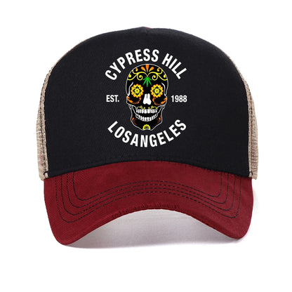 Cypress Hill - LA 1988 Sugar Skull Print Baseball Cap