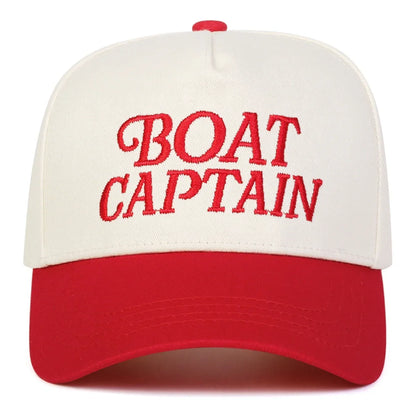 Unisex Boat Captain Letter Embroidery Baseball Caps Spring Autumn Outdoor Adjustable Casual Hats Sunscreen Hat Sports Cap