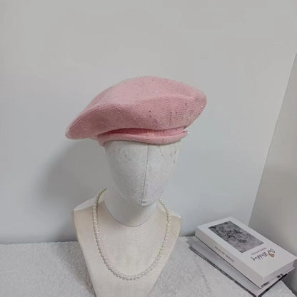 Ladies' New Spring And Summer Sweet Thin Breathable Solid Color Beret