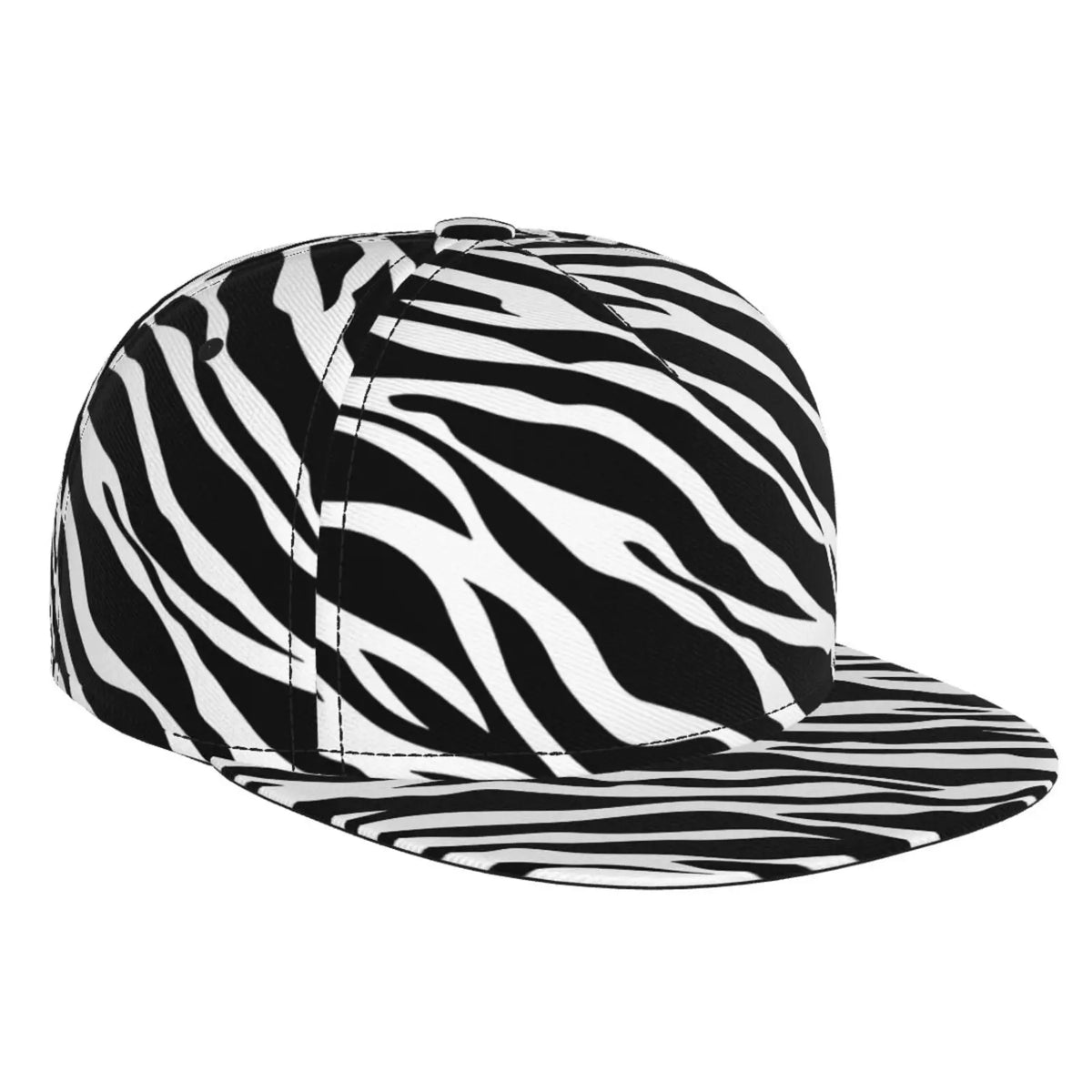 Zebra Print Snapback Hat for Men Women