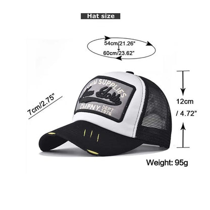 Streetwear Letter Embroidery Mesh Dad Baseball Cap