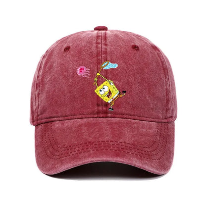 Fashion Cute SpongeBobs Baseball Cap Movie Cartoon Role Adult Men Women