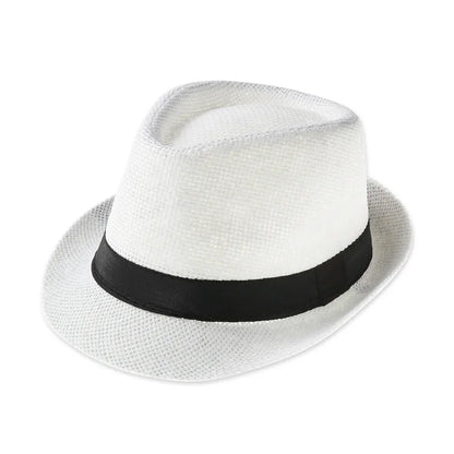 Straw Sun Hat Casual Breathable Cowboy Wide Brim Jazz Hat