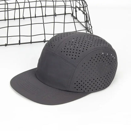 Perforated 5-Panel Cap Camping Hiking Training Outdoor Hat
