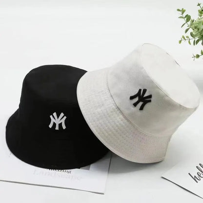 Unisex Letter Embroidery Personality Two-Sided Bucket Hats