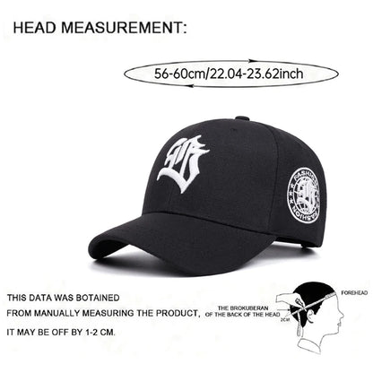 2026 New Creative Skateboard Hat Gothic Letter Embroidered Hip-Hop Hat